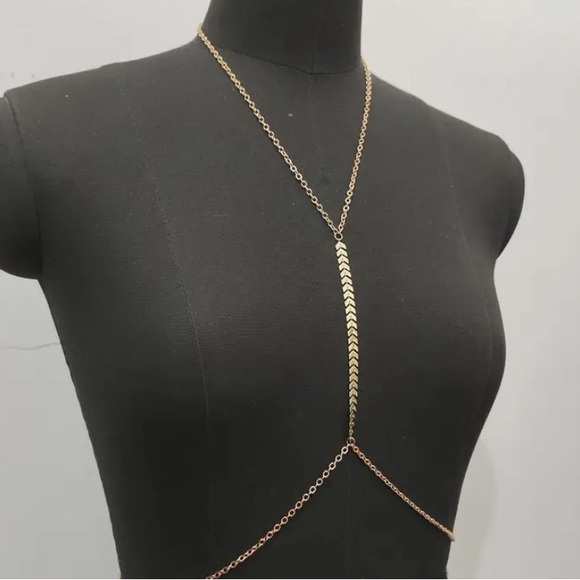 🔥1PC WOMENS BODY CHAIN CAN WEAR IN FRONT OR BACK BRAND NEW🔥 - Picture 4 of 7